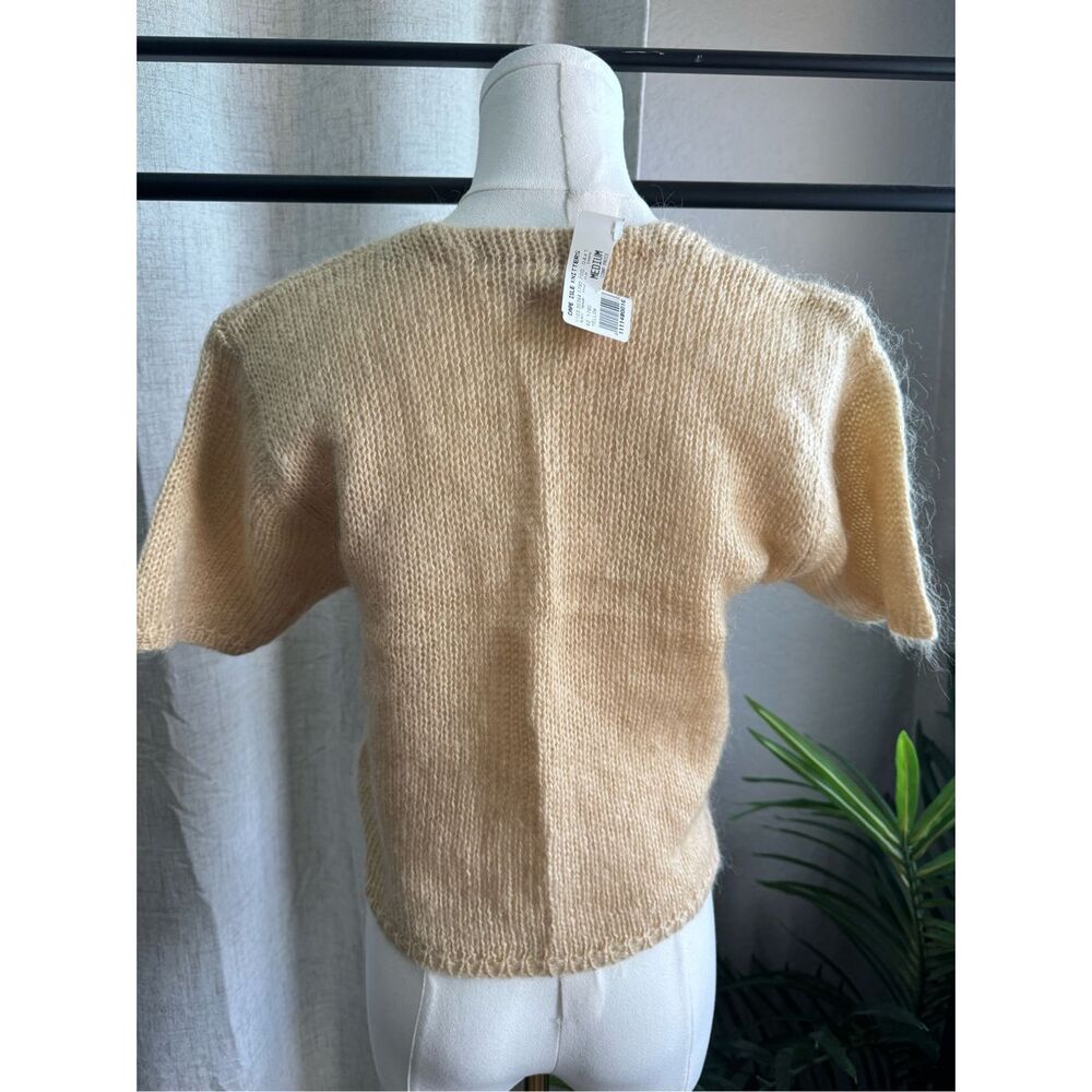 Vintage Cape Isle Knitters Mohair Wool Soft Knit Sweater Short Sleeve 90’s NWT - Picture 3 of 7